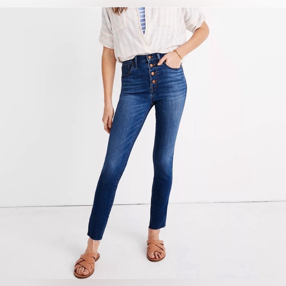 Madewell 10" High-Rise Skinny Crop Jeans Button-Front Edition